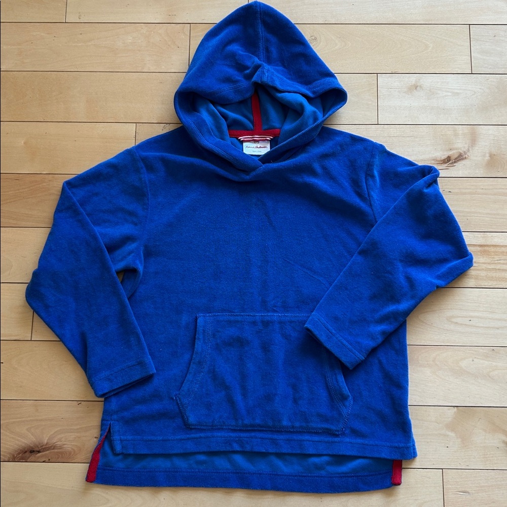 Hanna Andersson Bright Blue Toweling Hoodie